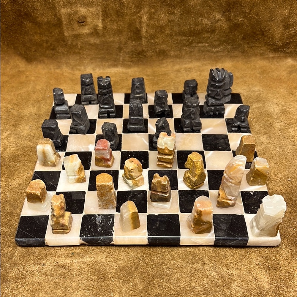Vintage Onyx / Marble Chess Set